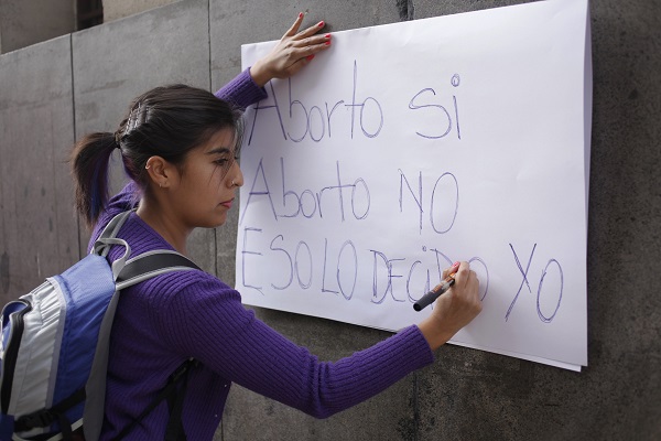 Protesta por legalización del aborto