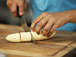 plátano cortado