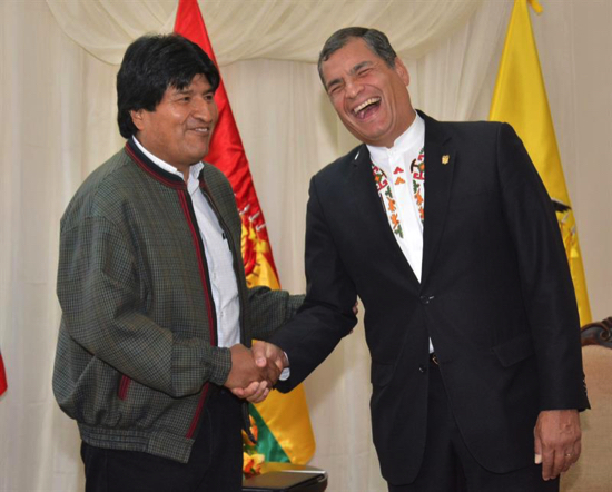 Correa y Evo Morales
