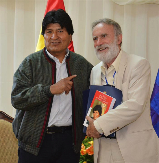 Florisvaldo Fier y Evo Morales EFE