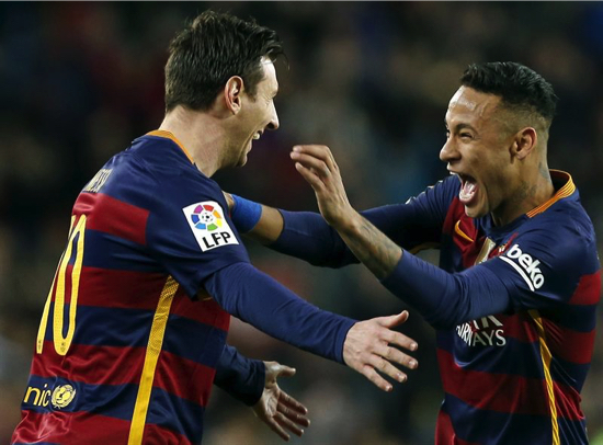 Neymar y Messi EFE