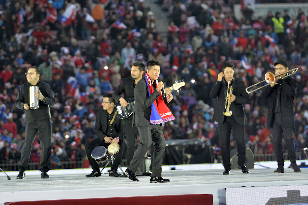 03 de Julio de 2016/SANTIAGO  America se presenta  en el Estadio Nacional previo al homenaje que se llevara a cabo para festejar y saludar a los jugadores de la Selección Chilena tras la obtención de la Copa Centenario  FOTO:MARIO DAVILA/AGENCIAUNO