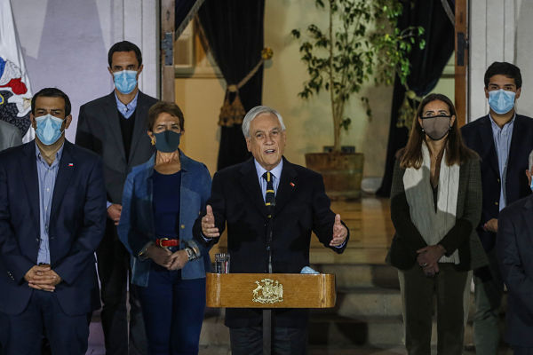 La noche del domingo 16 de Mayo, el Presidente Sebastián Piñera hace un balance sobre las elecciones desde La Moneda