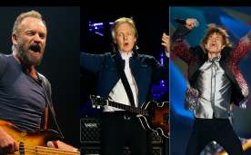 Sting, Paul McCartney y Mick Jagger