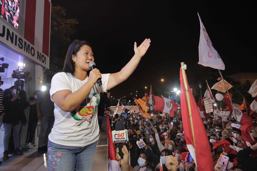 Keiko Fujimori rechaza su derrota en las elecciones de Perú