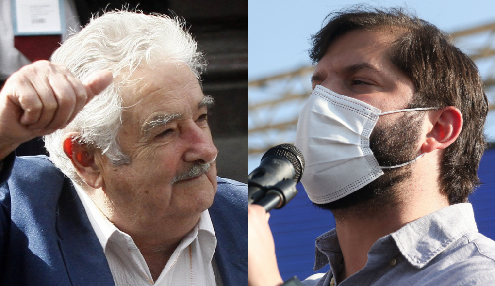 Pepe Mujica y Gabriel Boric.