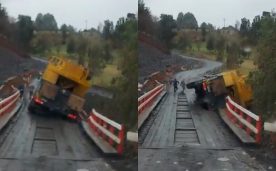 Camión cayó desde un puente en Osorno