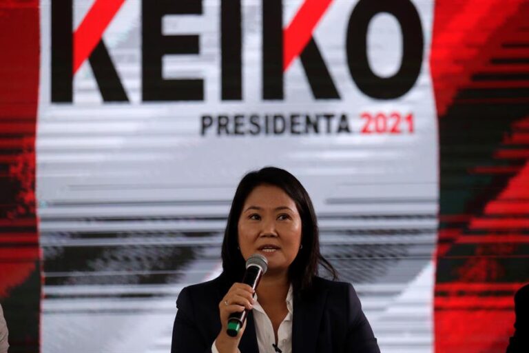 a candidata a la Presidencia de Perú por el partido Fuerza Popular, Keiko Fujimori