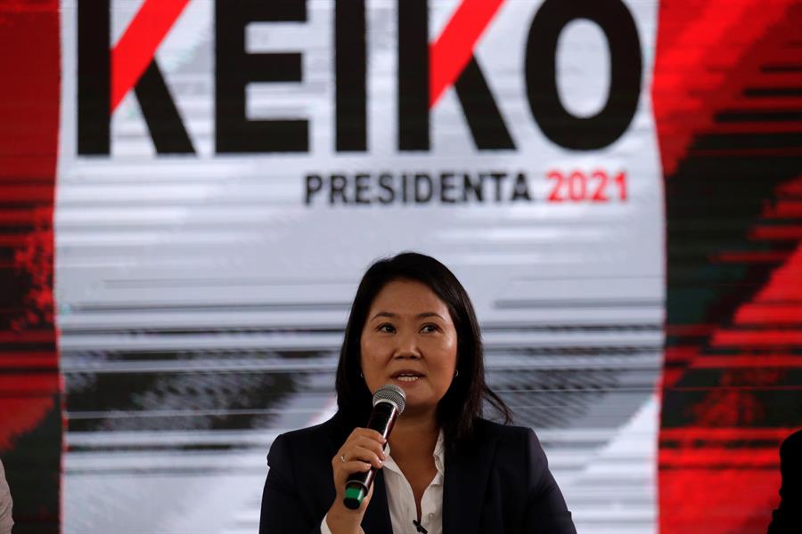 a candidata a la Presidencia de Perú por el partido Fuerza Popular, Keiko Fujimori