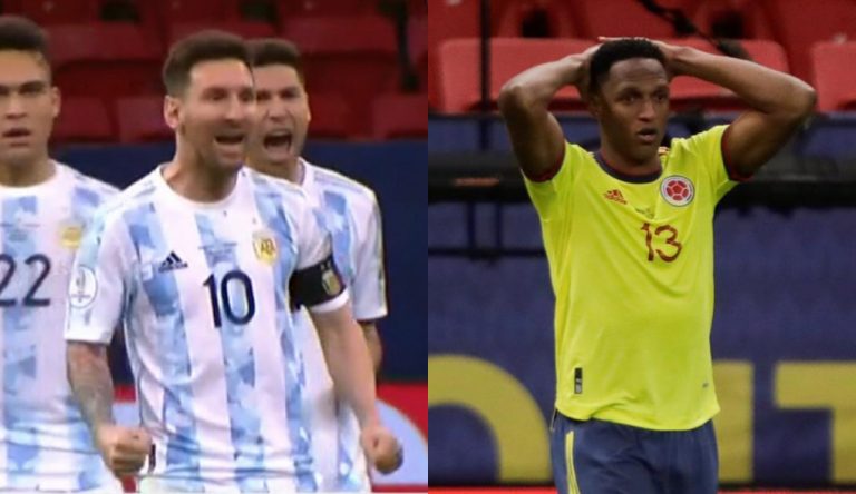 Lionel Messi se burló de Yerry Mina tras fallar su penal