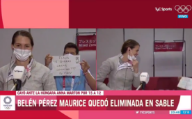 Tras culminar su participación en Tokio y ser eliminada de la competencia de sable, la argentina Belén Pérez Maurice, fue sorprendida con una proposición de matrimonio en plena entrevista.