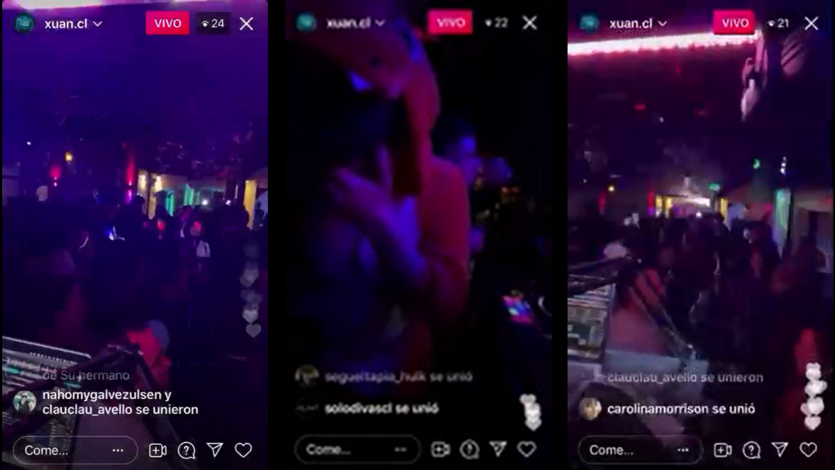 Gracias a una transmisión en vivo por Instagram, la Seremi de Salud del Biobío, se enteró de la realización de una fiesta clandestina en Los Ángeles.