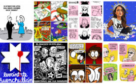 La imagen muestra a una serie de comics de ilustradores chilenos